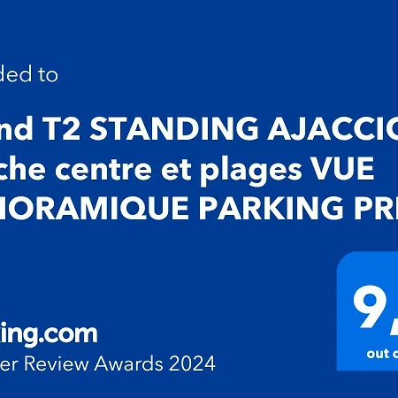 Grand T2 Standing Proche Centre Et Plages Vue Panoramique Parking Prive Апартаменти Аяччо