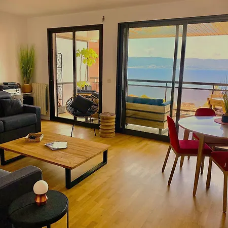 شقة Grand T2 Standing Proche Centre Et Plages Vue Panoramique Parking Prive أجاكسيو